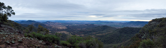 Bundella Lookout Panorama, Coolah Tops NP, NSW
